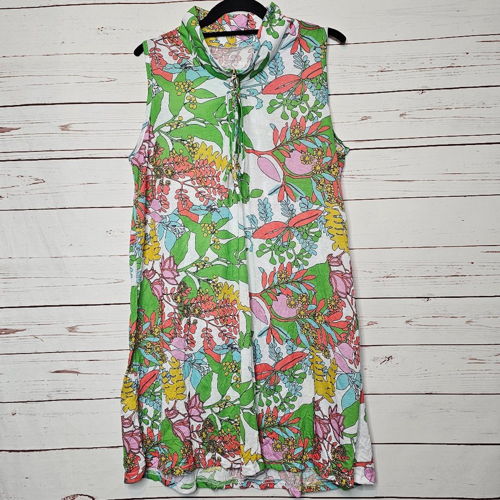 Pleats Collection Sleeveless Floral Dress